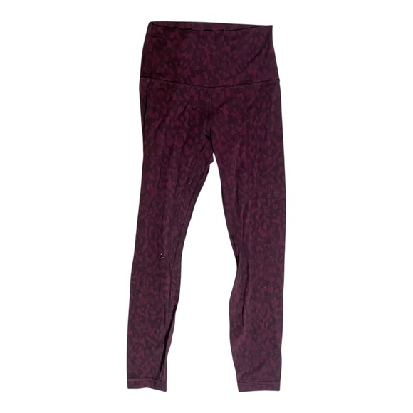 Lululemon Align Nulu Fabric Pants Formation Camo Maroon Sz 4 25” inseam - Picture 5 of 6